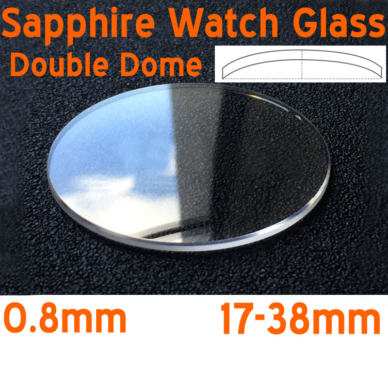 Watch Crystal Replacement - Ersatzteile für Saphir-Uhrengläser, 0,8 mm Dicke,
