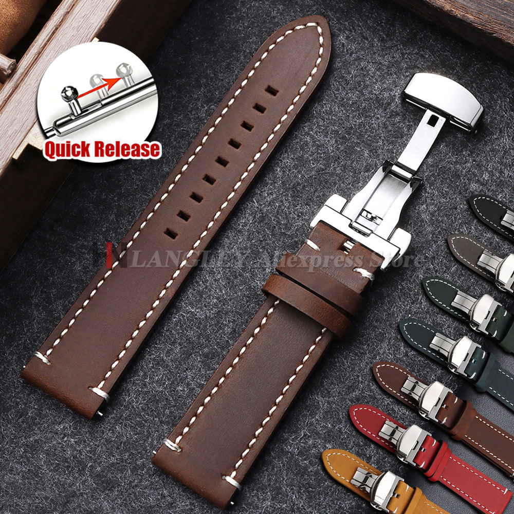 Omega Watch Speedmaster - Echtes Kalbsleder-Uhrenarmband für Omega Business-Armbänder für