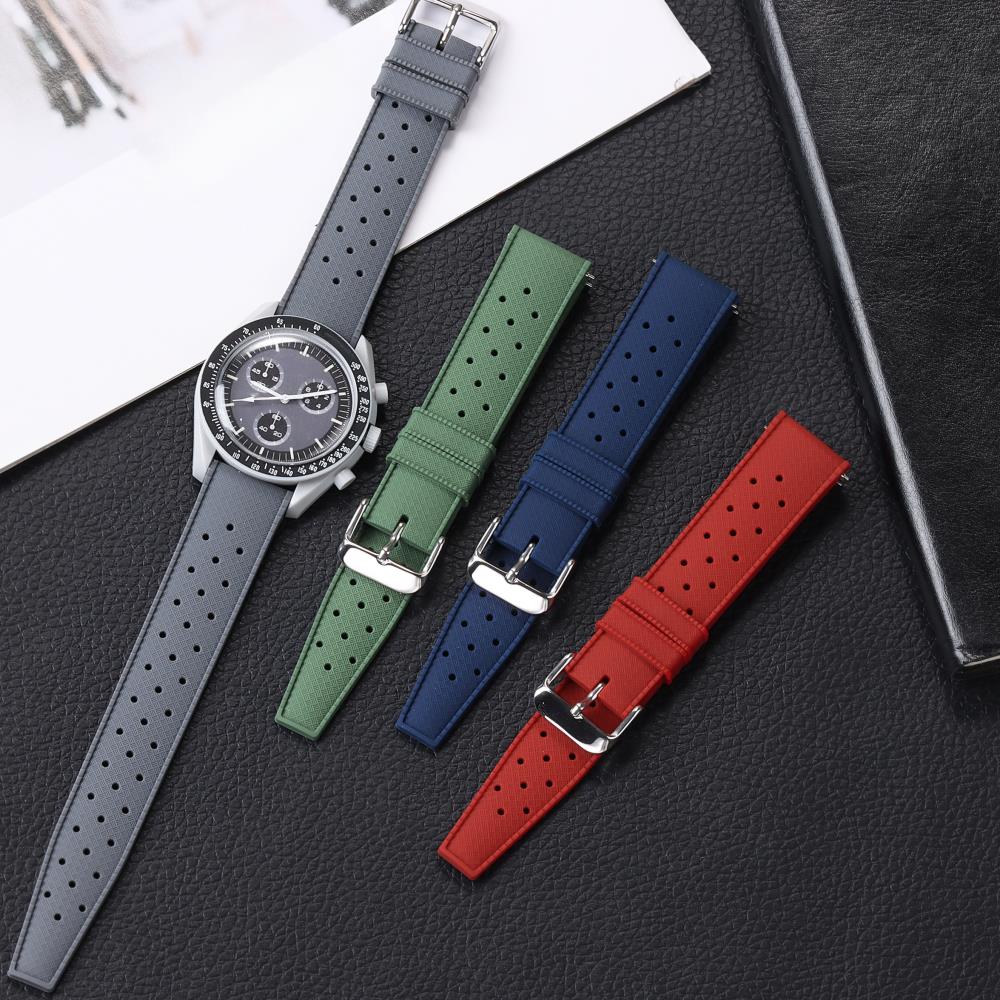 Citizen Watches Smartwatch - Tropisches Silikon-Uhrenarmband 18mm 20mm 22mm Schnellwechsel-Armband