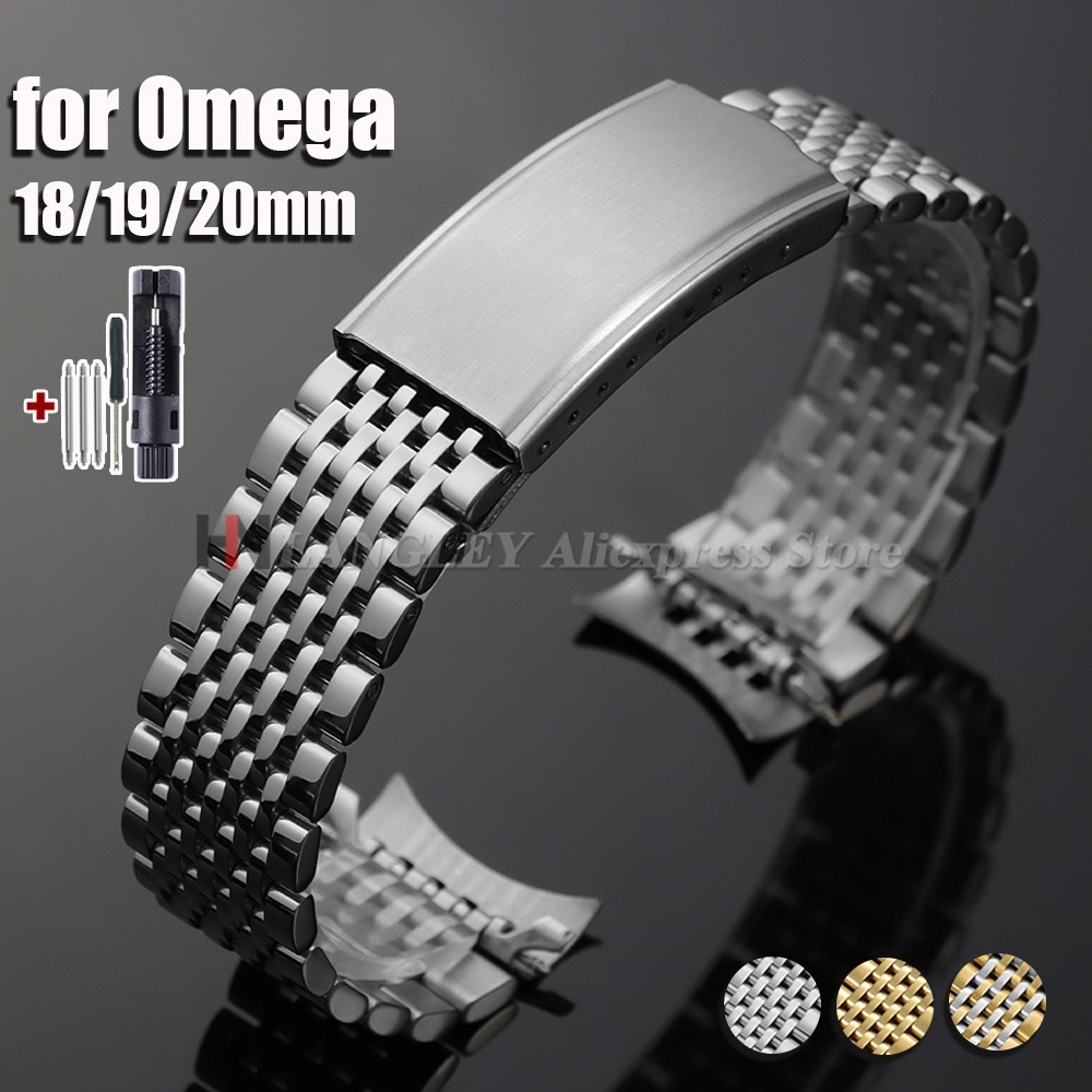 Omega Watch Speedmaster - 18mm 19mm 20mm Edelstahl-Uhrenarmband für Omega
