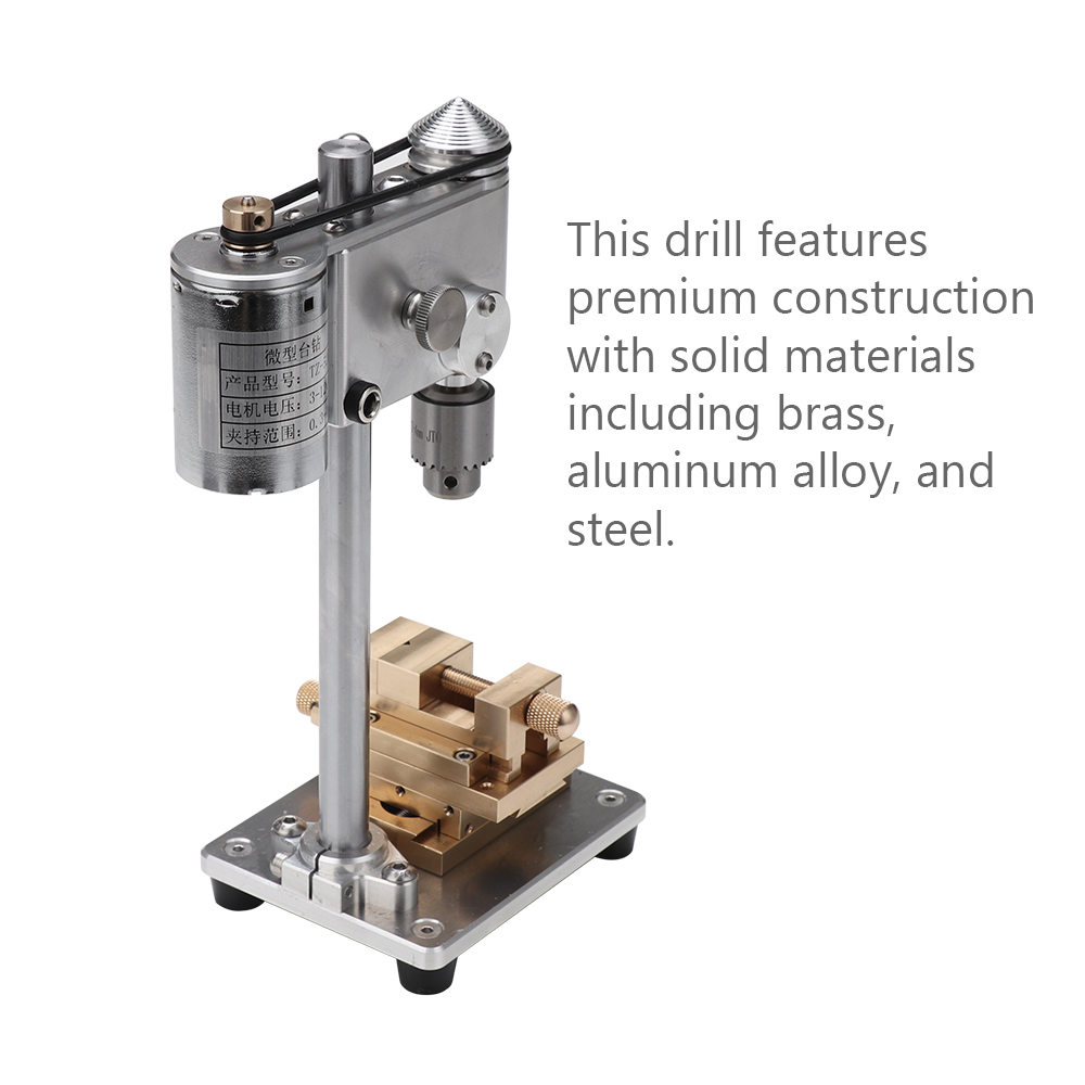 Watch Es - Mini-Tischbohrmaschine Mikro-Tischbohrer 0,3-4mm Präzisions-Uhrenreparaturwerkzeug 3,175mm Bohrfutter
