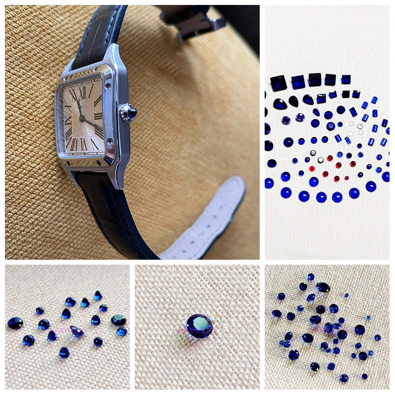 Cartier Watch Ballon Bleu - Uhrenkrone mit rundem blauen Saphir, passend