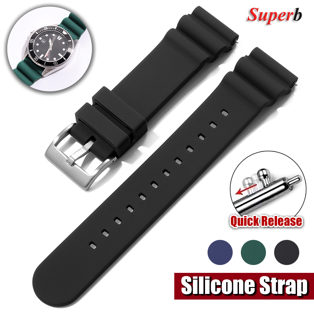 Citizen Watches Smartwatch - Tropisches Silikon-Uhrenarmband 20 mm 22 mm