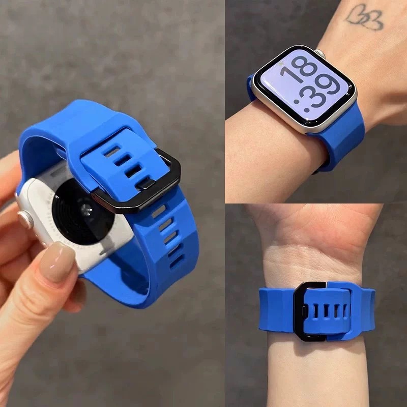 Smartwatch Premium Watches For Men - Premium Weiches, gewelltes Silikon-Uhrenarmband für Apple