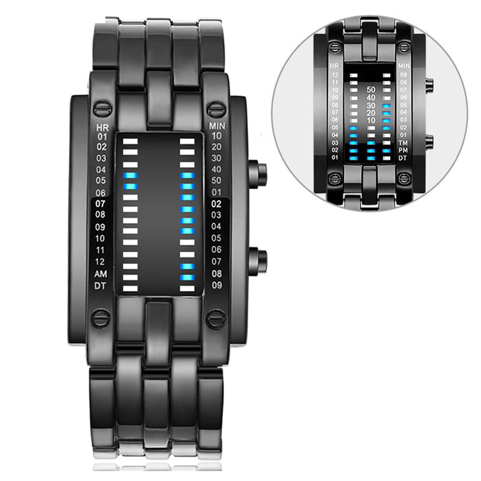 Hochwertige binäre Matrix-blau – Smartwatch Premium Watches For Men Bewertung und Preis