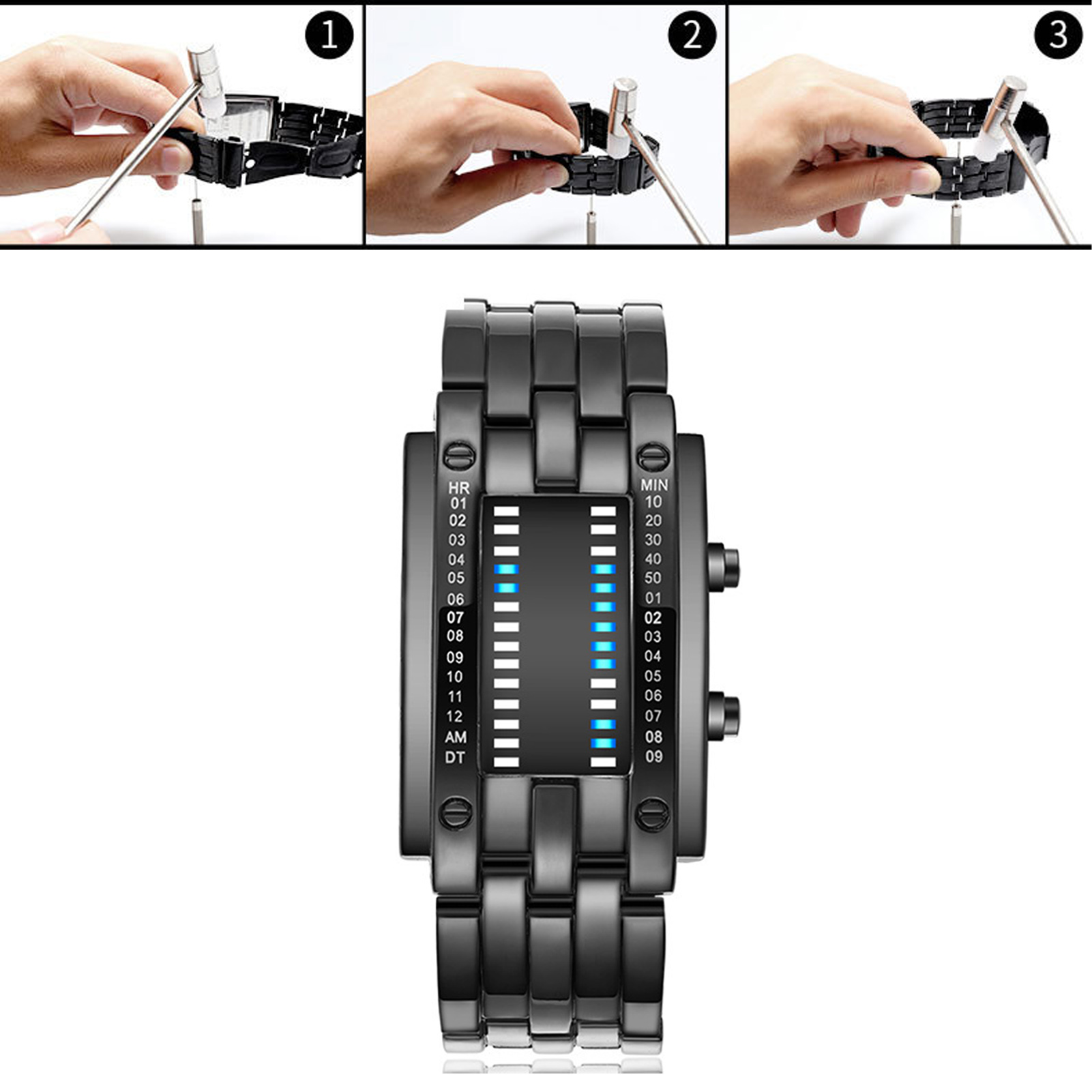Hochwertige binäre Matrix-blau – Smartwatch Premium Watches For Men Bewertung und Preis