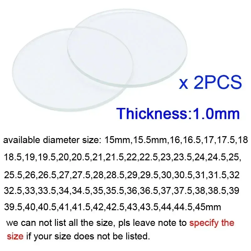 2 Stück 15–45 mm flaches, rund – Watch Crystal Replacement Bewertung und Preis