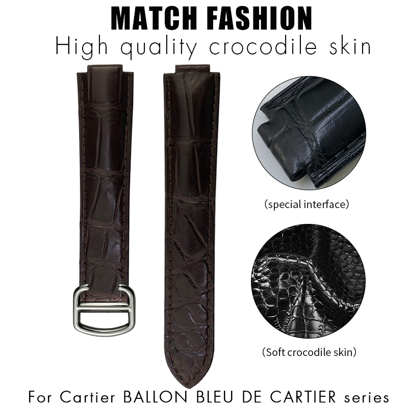 Krokodil leder Uhren armband f – Cartier Watch Ballon Bleu Bewertung und Preis