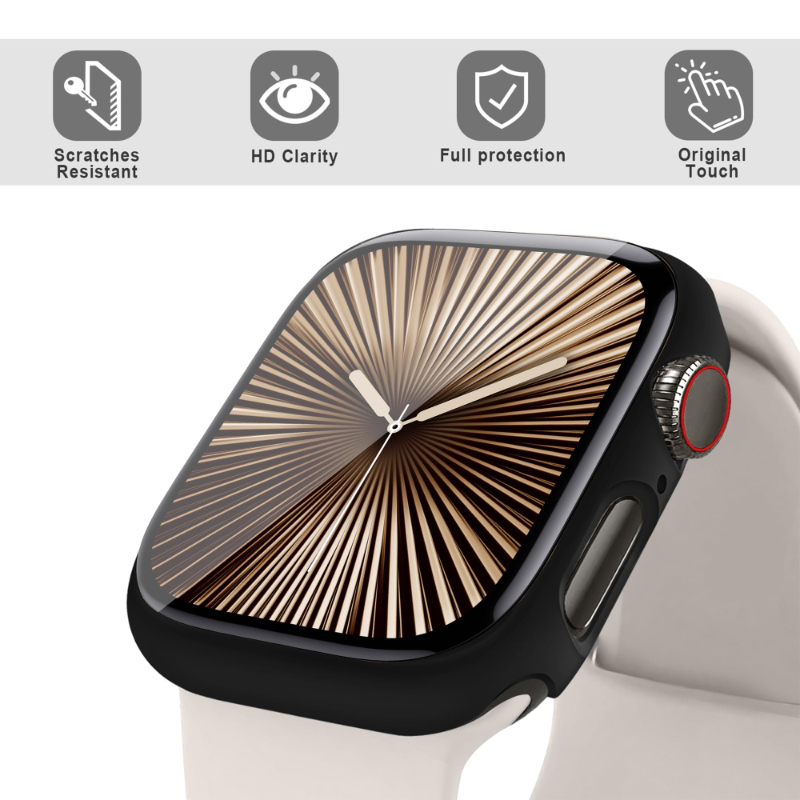 2PCS gehärtetes Glas + Hülle f – Iwatch Smartwatch Series 7 Bewertung und Preis